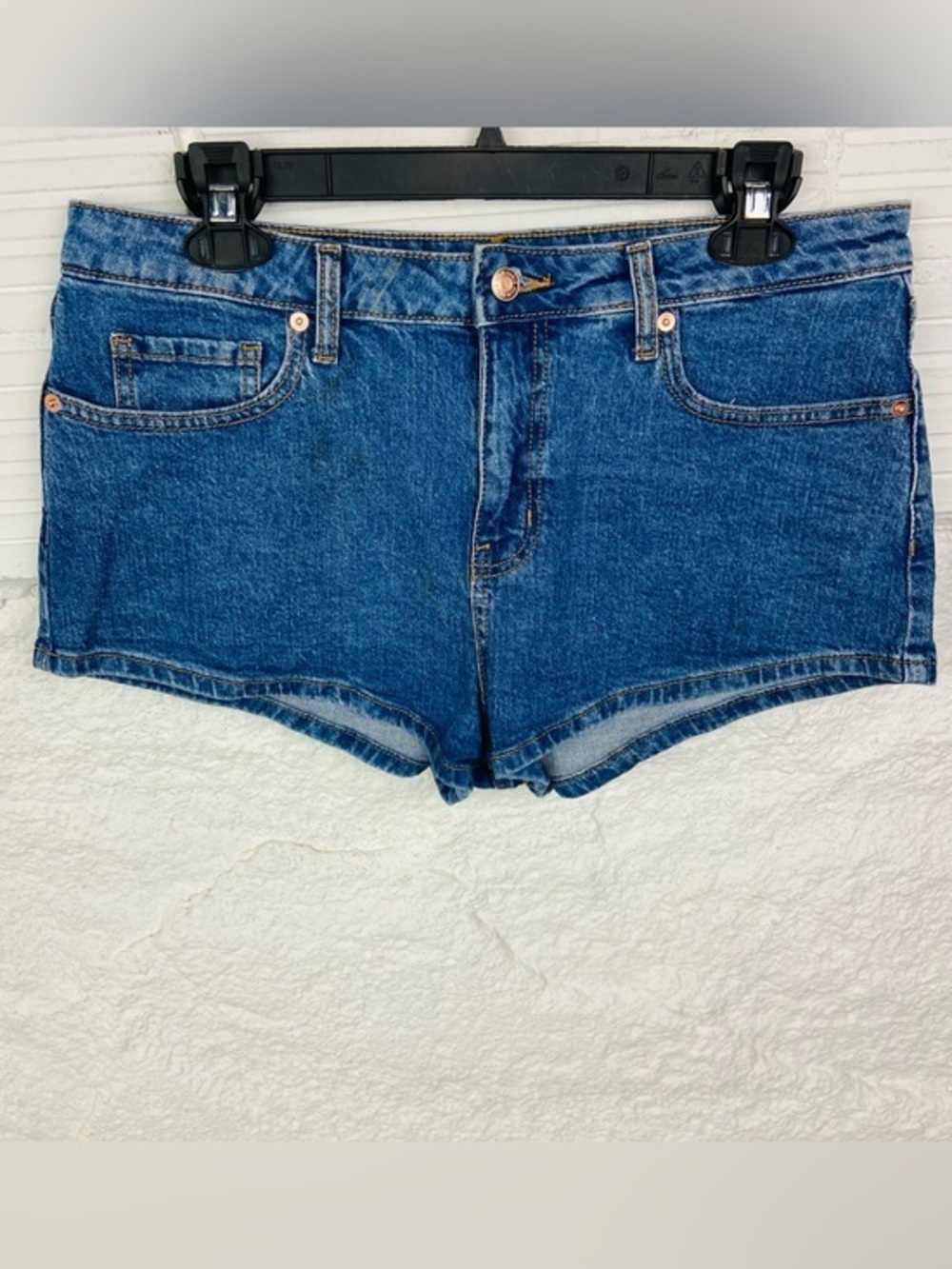 wild fable Denim cotton stretch high rise cheeky shorts size 12